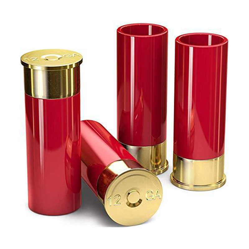 12-Gauge-Schnapsgläser-Set mit 4 muschelförmigen Schnapsgläsern, Bullet Cup, 12 GA-Schnapsglas