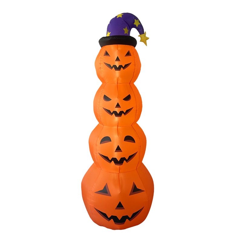 8ft Halloween aufblasbare gestapelte Kürbisse