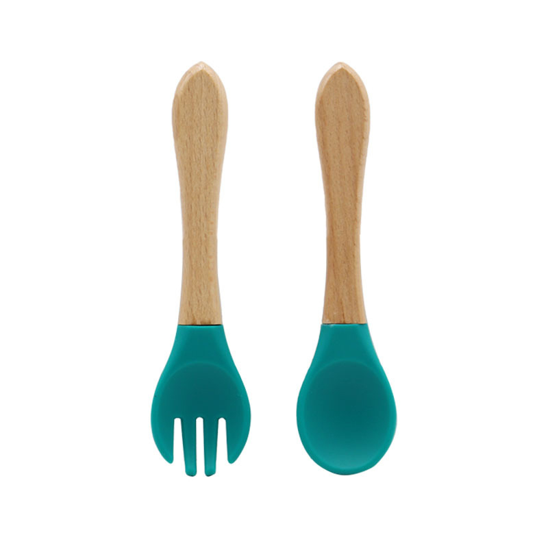 Baby-Silikon-Löffel- und Gabel-Set