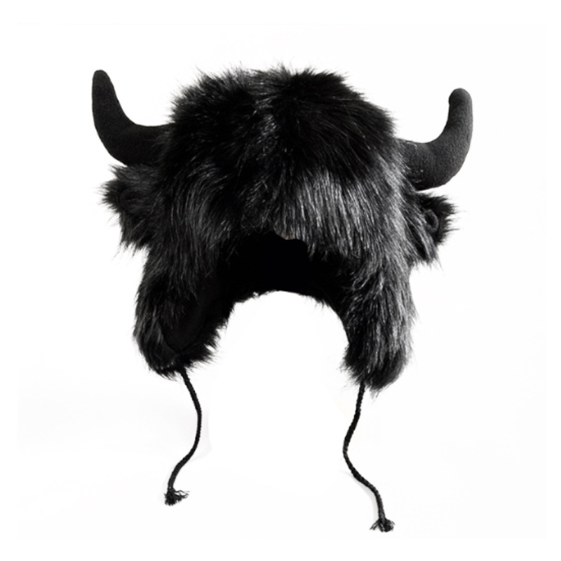 Big Black Bull Horn Hair Hut