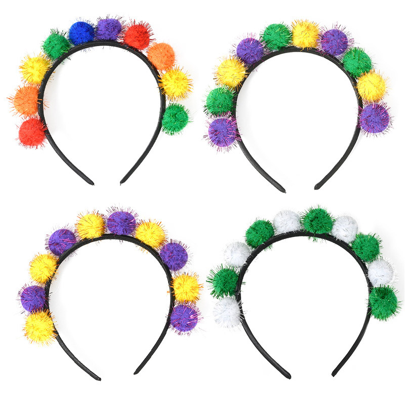 Karneval Holiday Glitter Pelball Stirnband