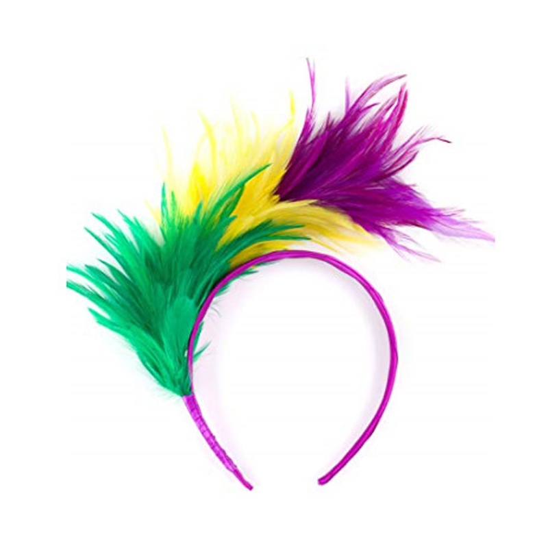 Karneval Rainbow Feather Stirnband