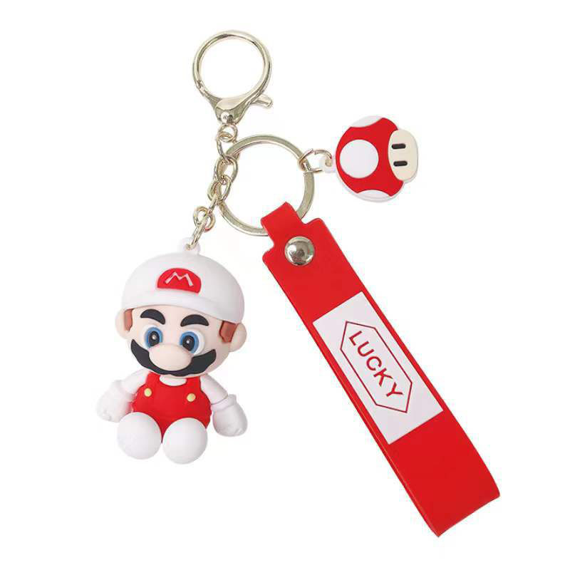 Cartoon Mario Bro Pvc Anime -Schlüsselanhänger