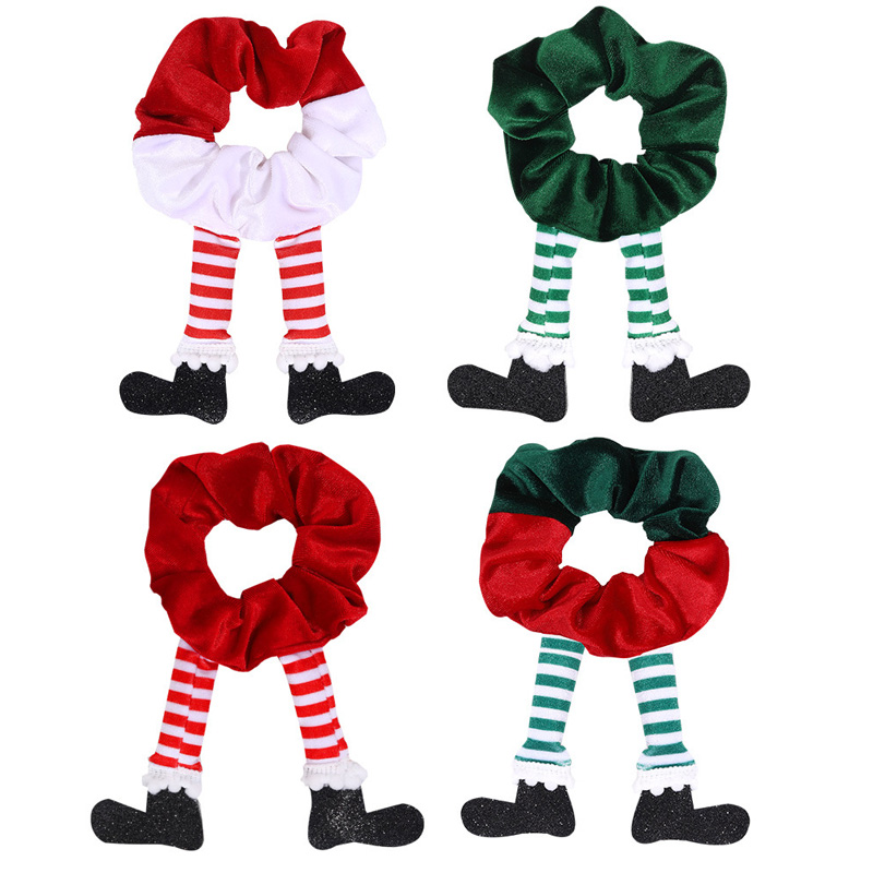 Weihnachten Santa Claus Elch Velvet Hair Scrunchie