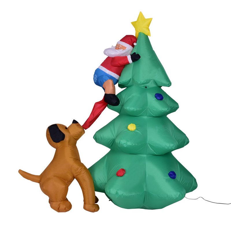 Weihnachtsbaum führte aufblasbare Spielzeuge