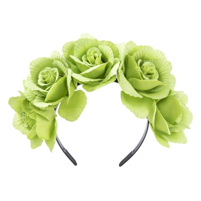 Buntes Stirnband mit Rosenblumenkrone