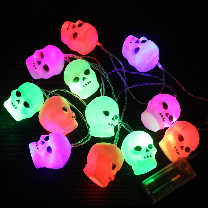 Bunte 30-LED-Geister-Halloween-Lichterkette für den Innenbereich