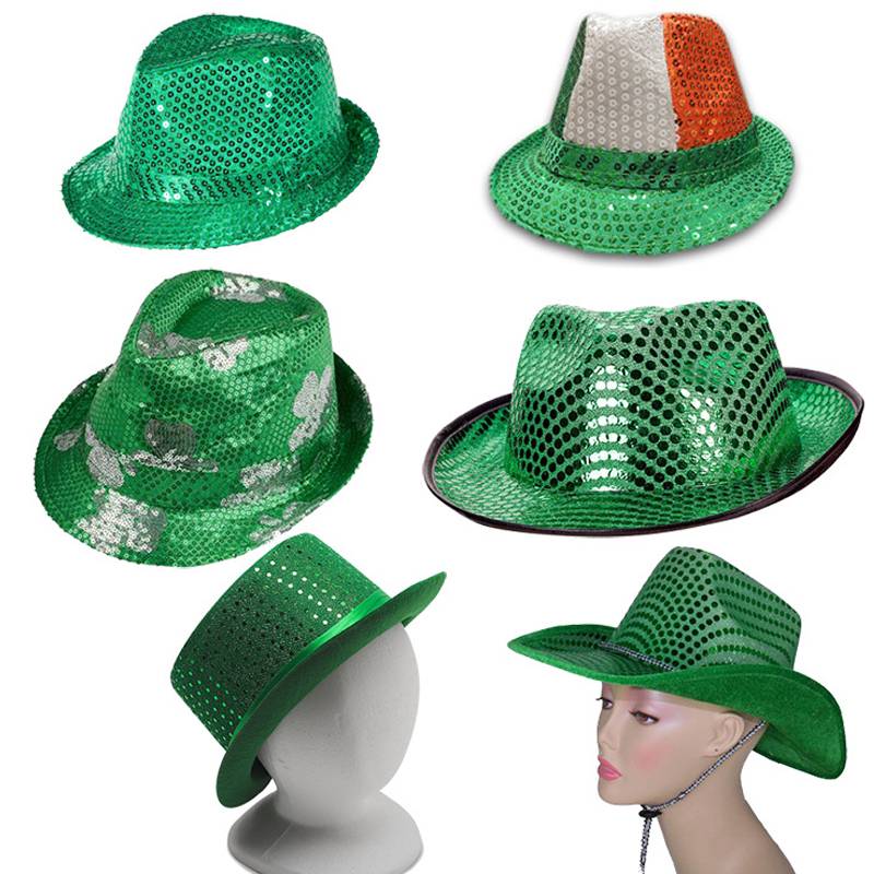 Pailletten-Cowboyhut zum St. Patrick’s Day