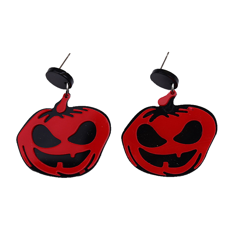 Halloween-Acryl-Schädel-Ohrstecker für Damen