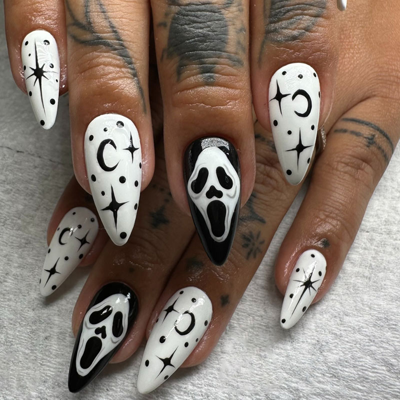 Halloween Ghost Fake Nagel