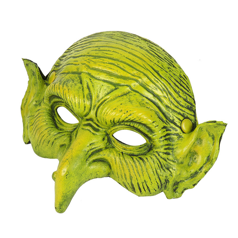 Halloween Maskerade Schaum Gruselige grüne Halbgesichtsmaske