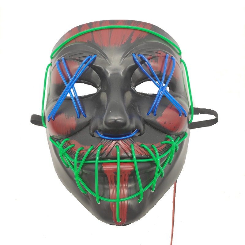 Halloween-Neon-LED-Reinigungsmaske