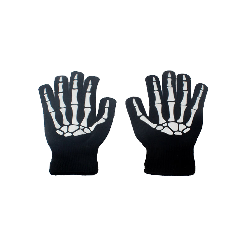 Halloween -Skelettdrucklumfeuerhandschuhe