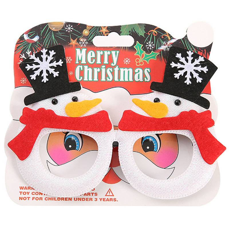 Weihnachtsbrille Weihnachtsmann Hirsch Schneemann Brille