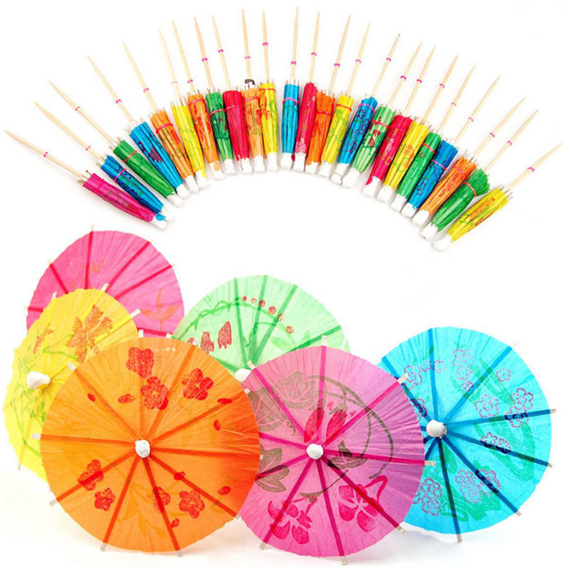 Hawaiianische tropische Parasol -Mini -Dach Zahnstocher