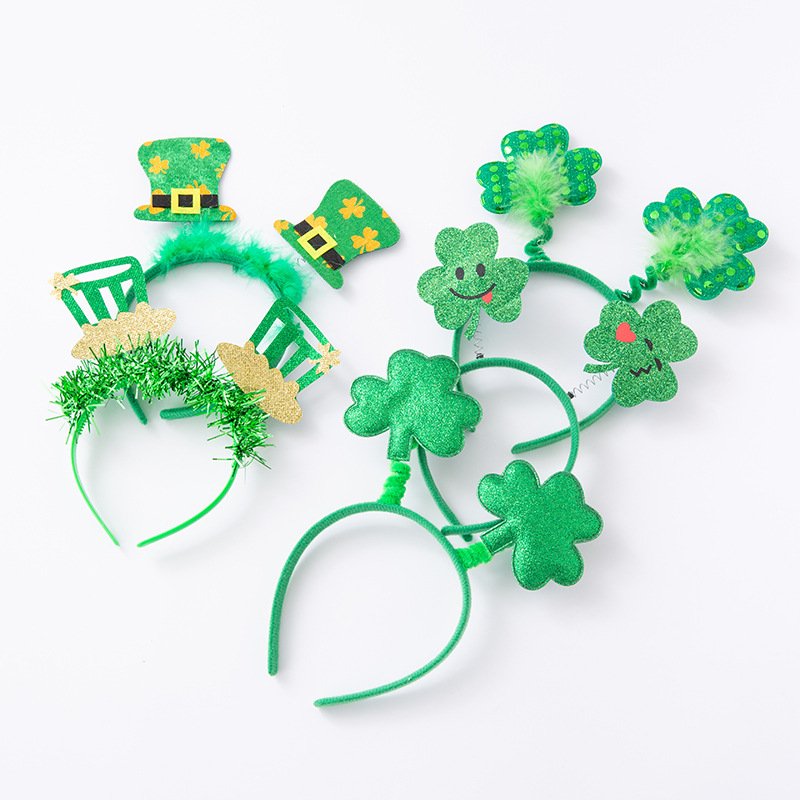 Irish Clover Headwear St. Patricks Day Stirnband