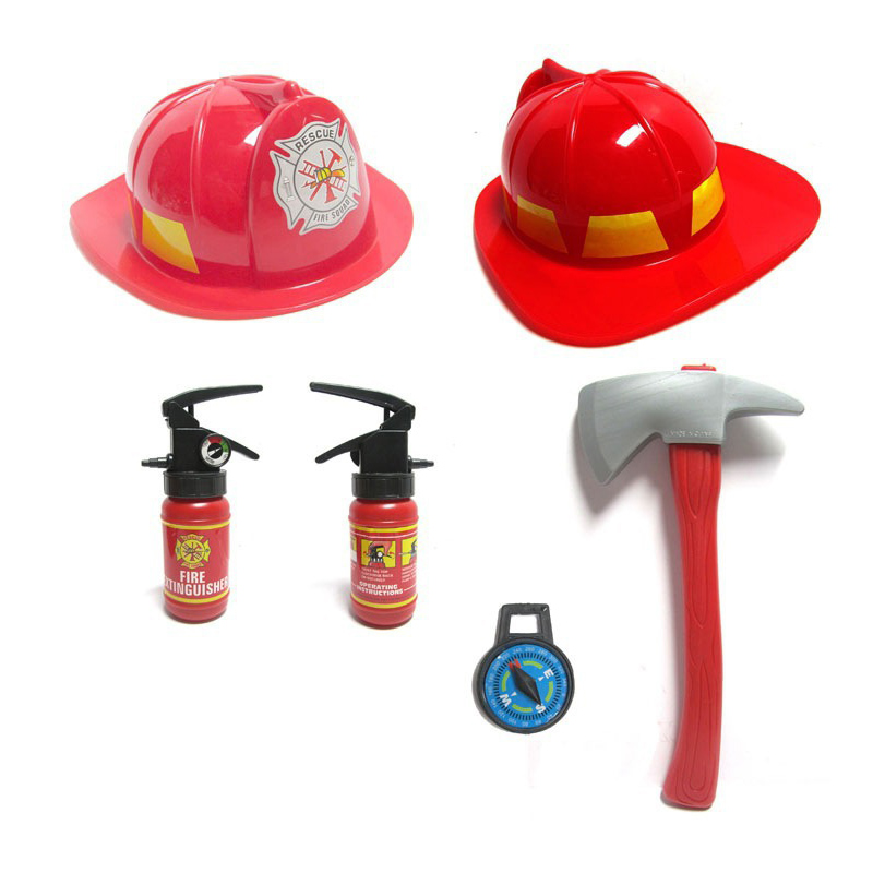 Kinder Feuerwehrmann kleiden Kostüm 6PCS -Sets