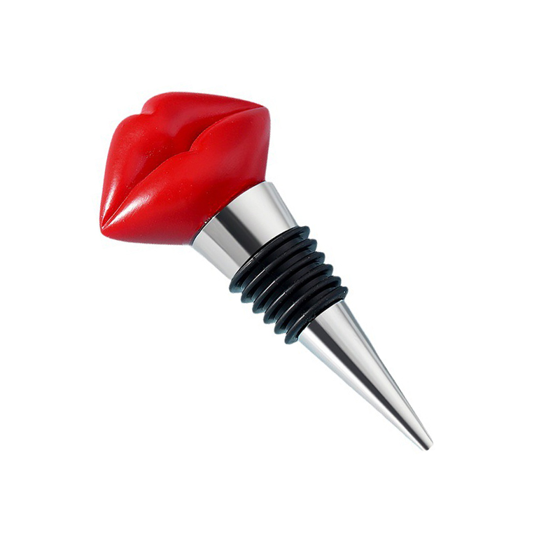 Lippen geformte Weinstopper