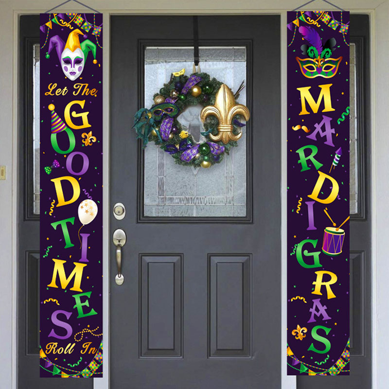 Mardi Gras Door Banner Veranda Schilderdekoration