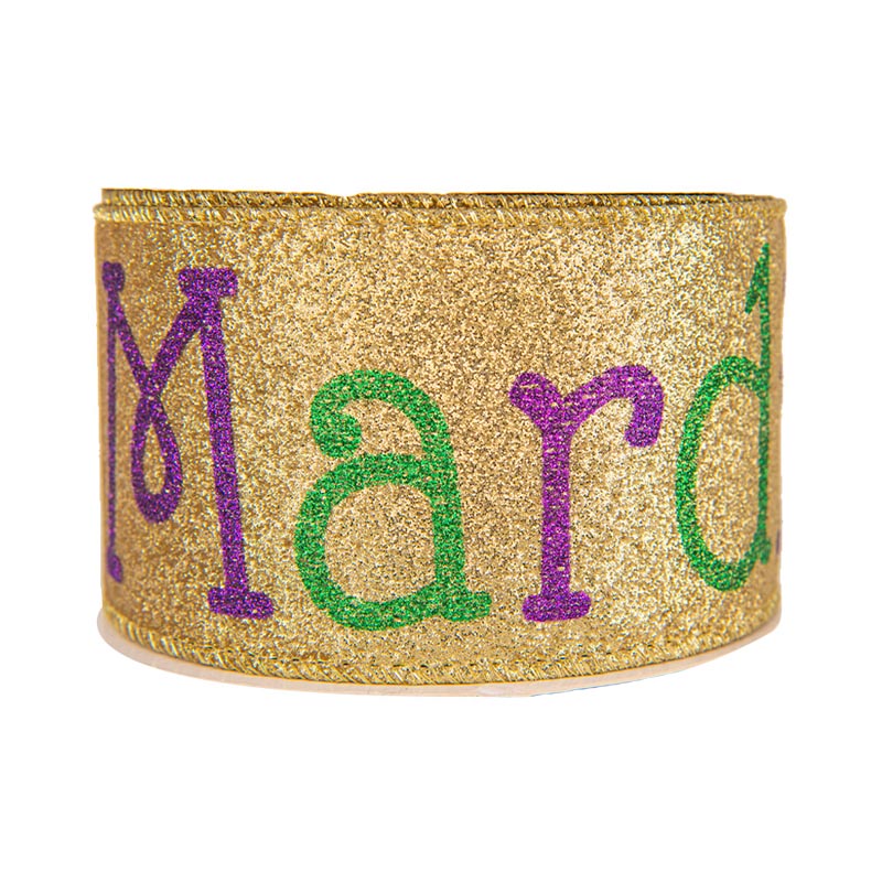 Mardi Gras-Band aus Satin mit Drahtkante