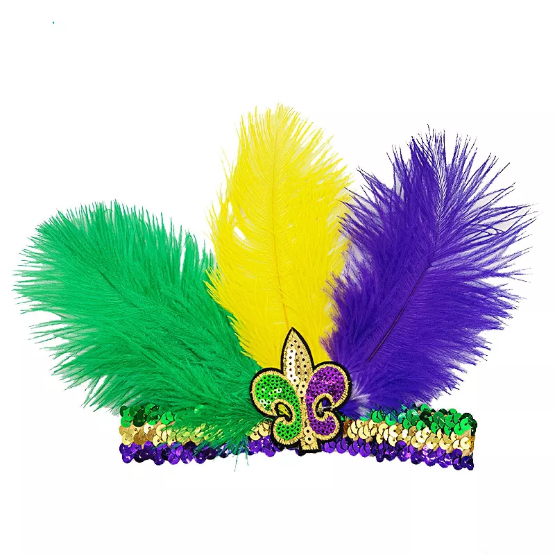 Feder-Stirnband für Damen von Mardi Gras