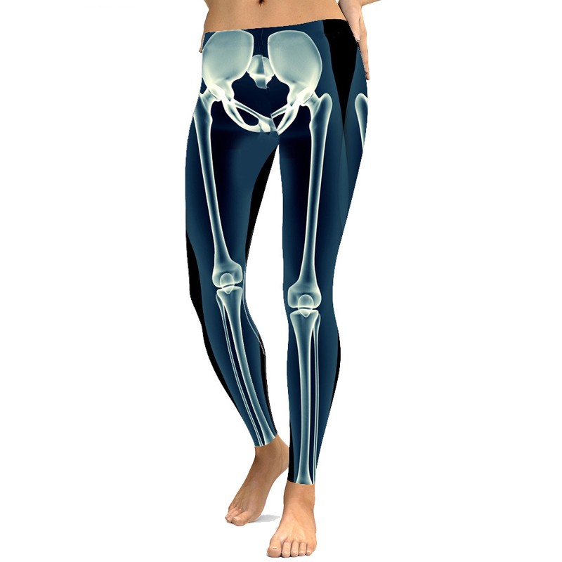 Neue bedruckte Skelett-Leggings für Party, Karneval und Halloween