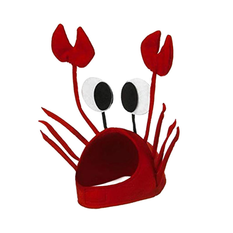 Partykostüm Plüsch Red Crab Hut
