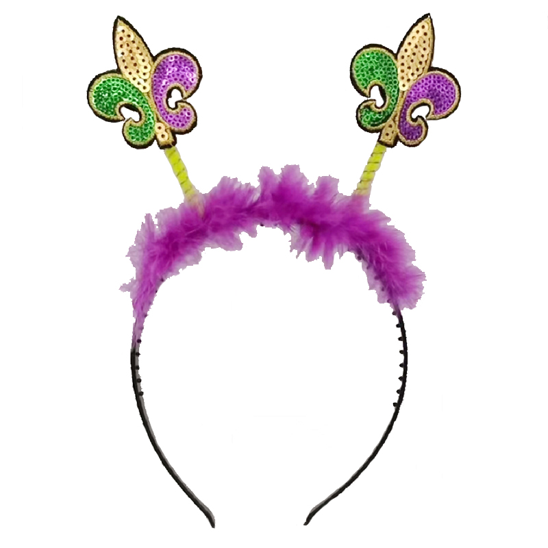 Party Green Purple Pailletten Stirnband