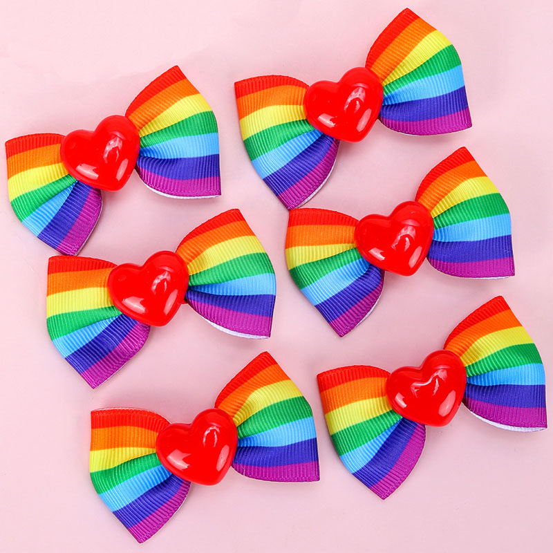 Regenbogenhaarbogenclips