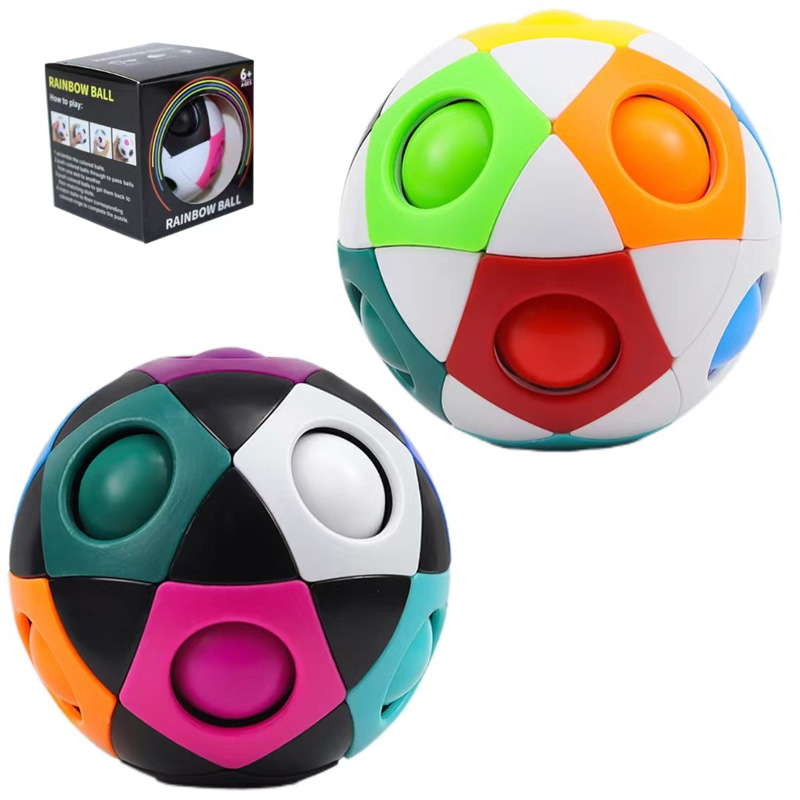 Regenbogenpresse Fußballpuzzle Montessori Spielzeug