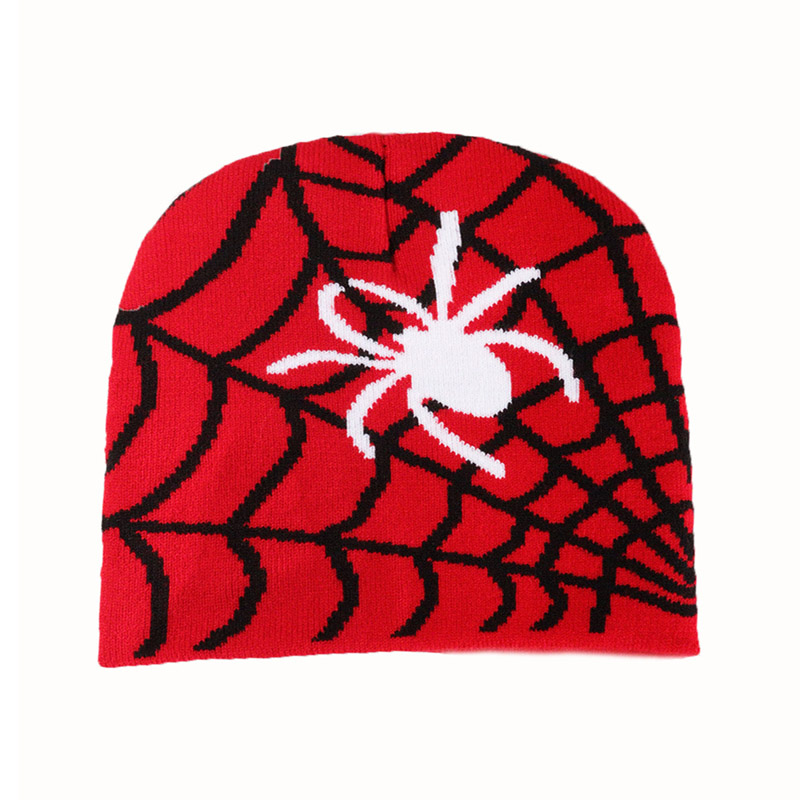 Spinnennetzmuster Strick Skully Cap