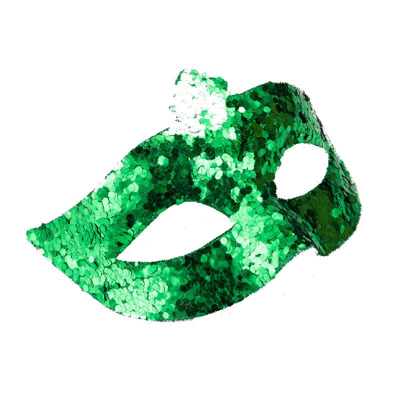 St. Patrick Christmas Prom Carnival Goldfarbene Make-up-Masken aus Kunststoff