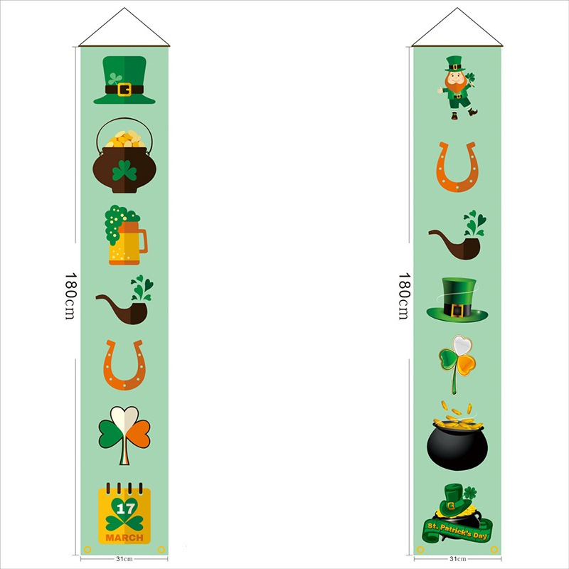 St. Patrick's Day Banner, das auf dem Hintergrund hängt