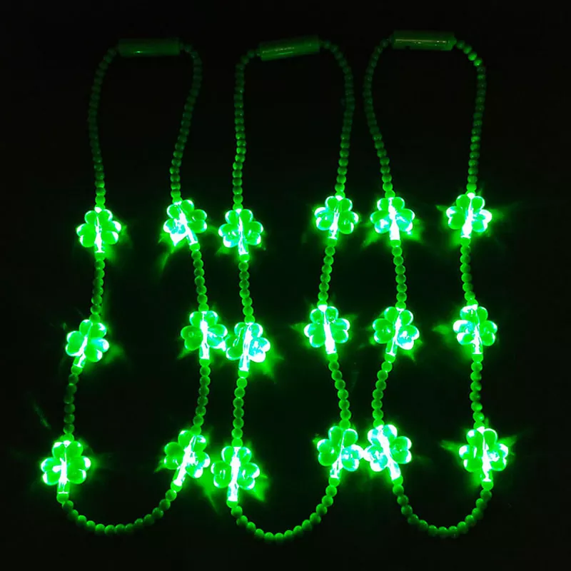 LED-Kleeblatt-Halskette zum St. Patrick's Day