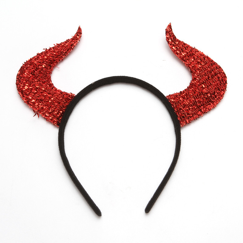 Kopfschmuck Red Devil Stirnband Horn Trident Stirnbänder Set