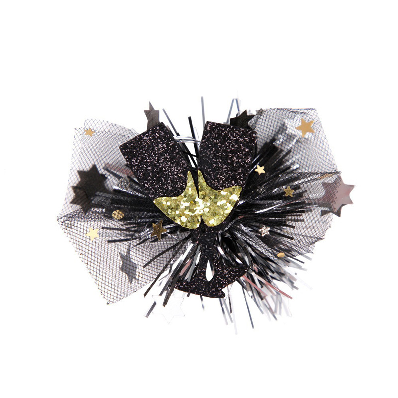 Vintage Black Gold Duckbill Party Hut Haare Clip
