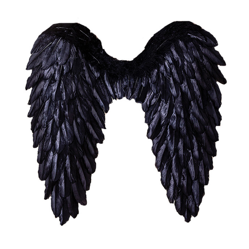 Weiße schwarze rote rosa Feder Angel Flügel
